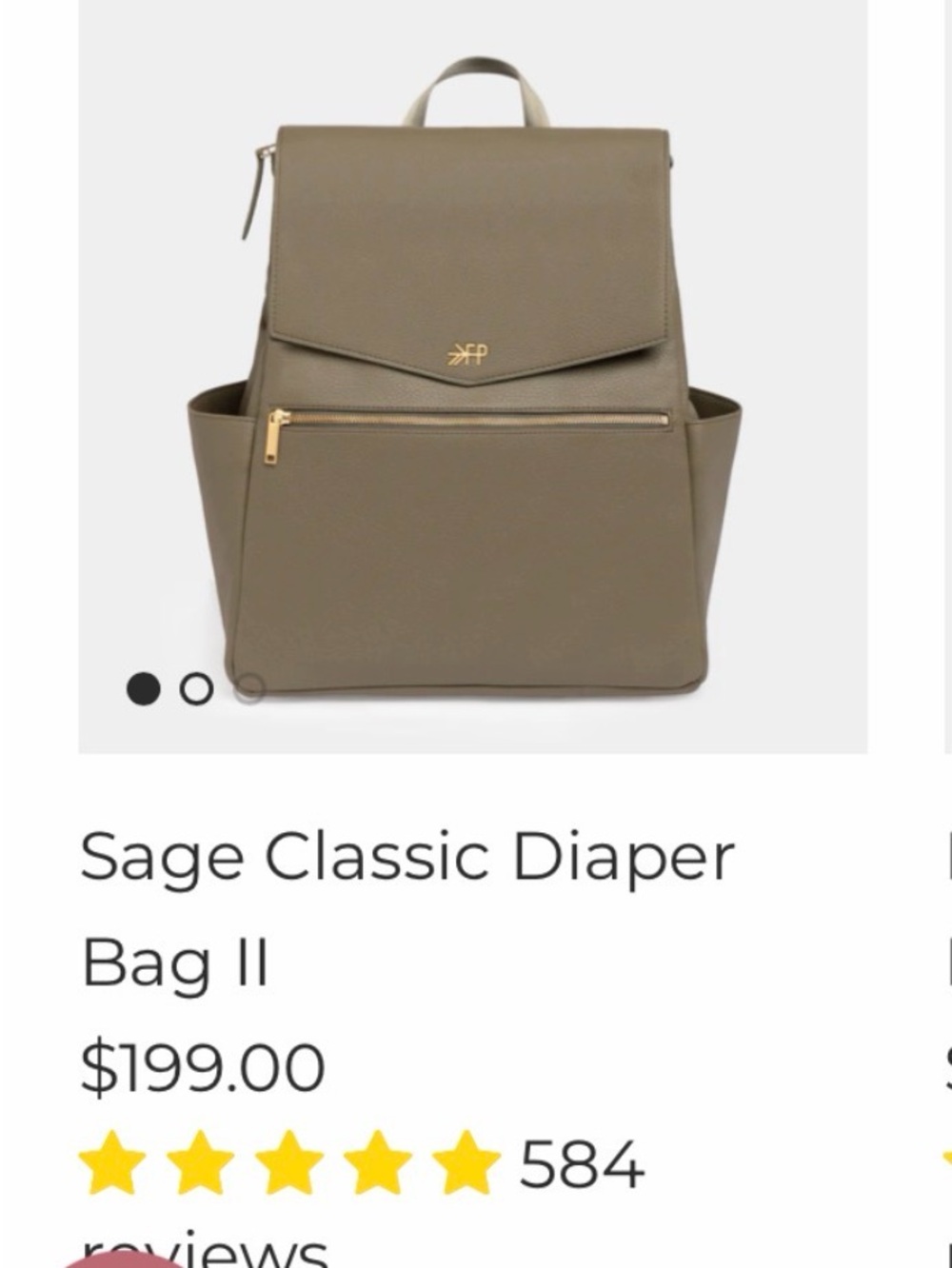 Freshly Picked Olive Sage Diaper Backpack